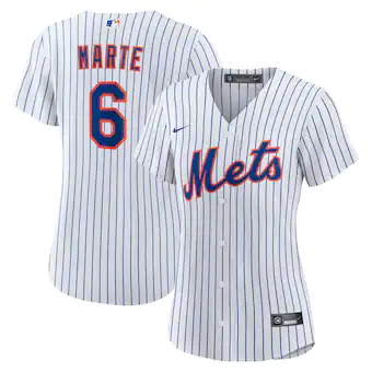 womens nike starling marte white new york mets home replica